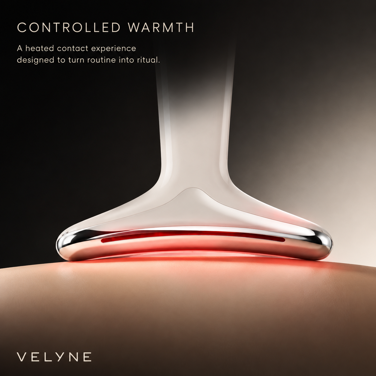 Close-up of ARC 01 warm contact at the jawline